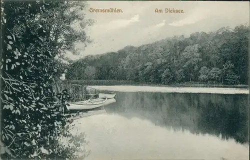 Ansichtskarte Gremsmühlen-Malente Am Dieksee - Bootsanleger 1909