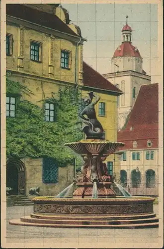 Ansichtskarte Dessau-Dessau-Roßlau Herzogliches Schloss - Schloßhof 1930