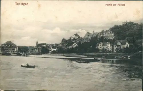 Ansichtskarte Tübingen Partie am Neckar 1918