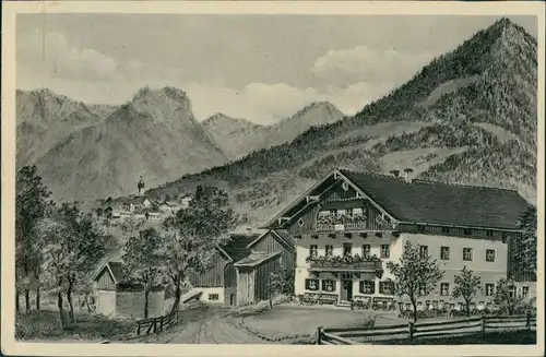 Ansichtskarte Derndorf-Bad Feilnbach Gasthof zum Tirolerhof 1940