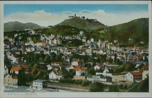 Ansichtskarte Eisenach Blick auf die Stadt 1928 