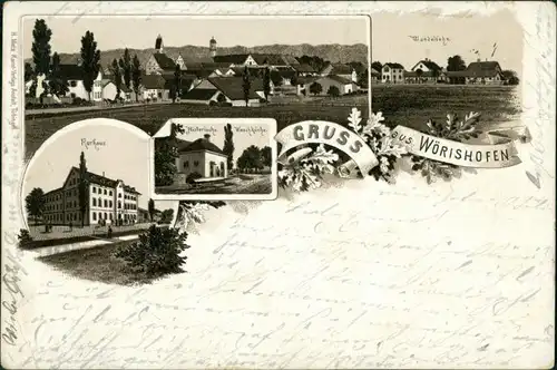 Ansichtskarte Bad Wörishofen Litho AK: Stadt, Waschküche, Wandelbahn 1899