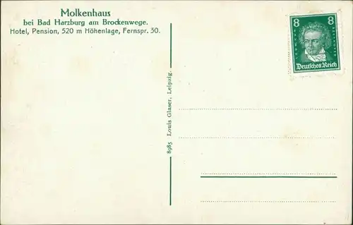 Ansichtskarte Bad Harzburg Molkenhaus 1929