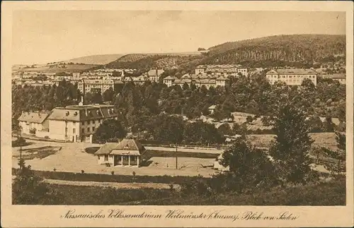 Ansichtskarte Weilmünster (Taunus) Stadt un Sanatorium 1924