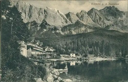 Ansichtskarte Garmisch-Partenkirchen Eibsee - Restauration 1909