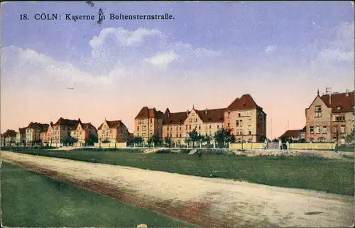 Ansichtskarte Köln Kaserne in der Boltensternstraße 1915
