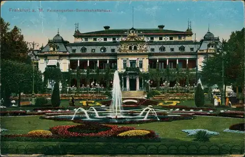 Ansichtskarte Frankfurt am Main Palmengarten-Gesellschaftshaus 1915