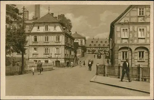 Postcard Warnsdorf Varnsdorf Straßenpartie 1922
