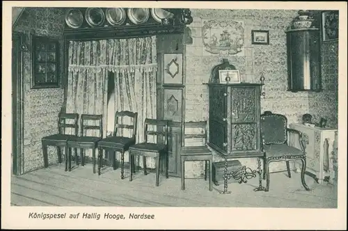 Ansichtskarte Hallig Hooge Königspesel - Raum 1922