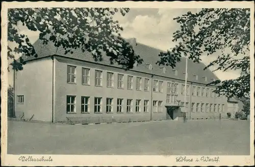 Ansichtskarte Löhne Partie an der Volkshochschule 1934