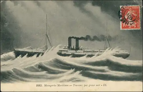 Ansichtskarte  Messageries Maritimes - France Frankreich 1910