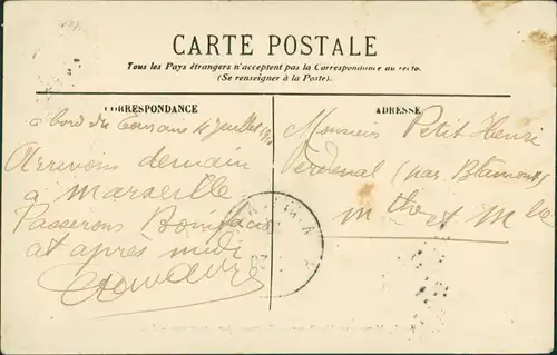 Ansichtskarte  Messageries Maritimes - France Frankreich 1910