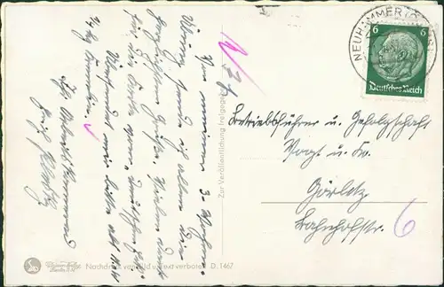 Postcard Mauer Pilchowice Bobertalsperre/Jezioro Pilchowickie 1934