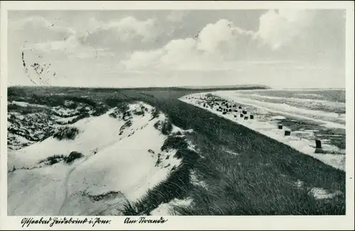 Postcard Ostseebad Heidebrink Międzywodzie Strand 1934