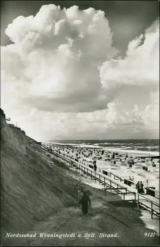 Ansichtskarte Wenningstedt-Braderup Strand - Strandkörbe 1932 