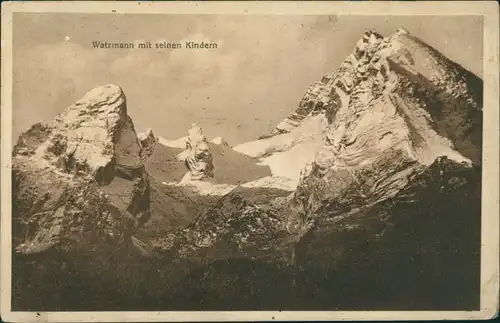 Ansichtskarte Berchtesgaden Watzmann und seine Kinder 1926