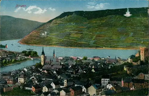 Ansichtskarte Bingen am Rhein Stadt 1914