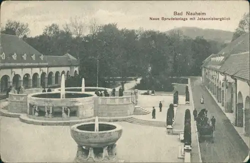 Ansichtskarte Bad Nauheim Neue Sprudelanlagen - Johannisblick 1916