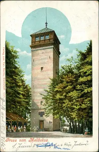 Ansichtskarte Bensheim Malchen/ Melibokus - Aussichtsturm 1902