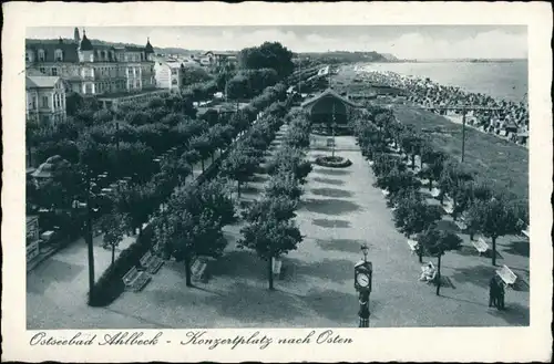 Ansichtskarte Ahlbeck (Usedom) Konzertplatz von Osten 1936