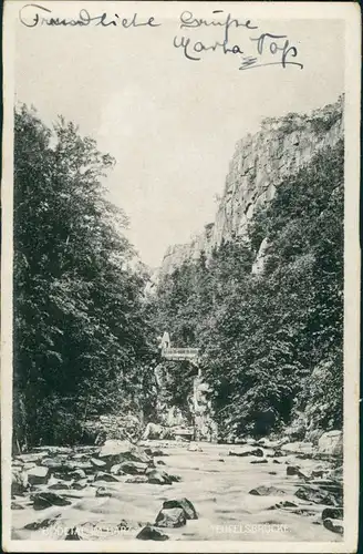 Ansichtskarte Treseburg Bodetal Harz - Teufelsbrücke 1931