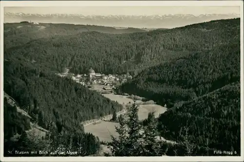 Ansichtskarte St. Blasien Blick auf die Stadt 1930