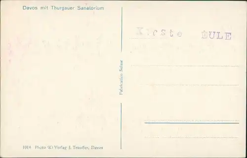 Ansichtskarte Davos Blick auf die Stadt 1932