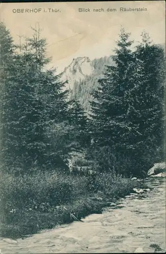 Ansichtskarte Oberhof (Thüringen) Blick nach Räuberstein 1915