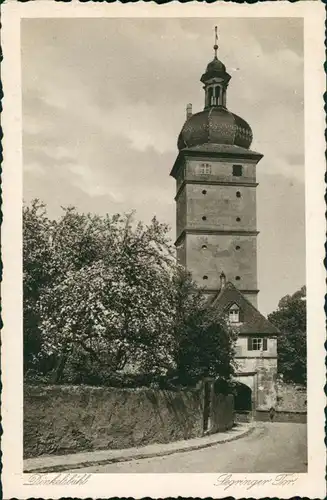 Ansichtskarte Dinkelsbühl Straßenpartie am Springer Tor 1928