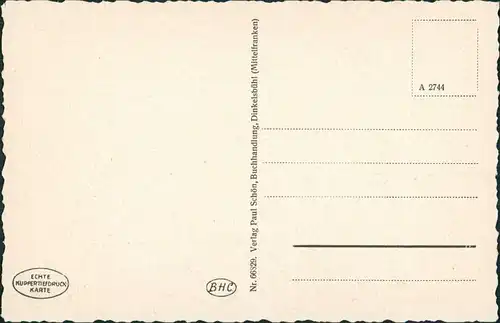 Ansichtskarte Dinkelsbühl Straßenpartie am Springer Tor 1928