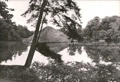 Ansichtskarte Branitz-Cottbus Seepyramide (Tumulus) im Branitzer Park 1979 