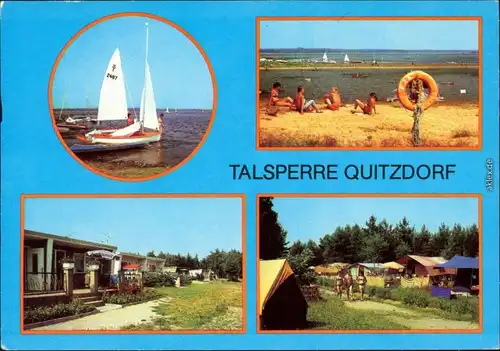 Ansichtskarte Quitzdorf am See Talsperre Stausee Quitzdorf, belebt 1984