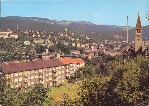 Ansichtskarte Aue (Erzgebirge) Panorama-Ansicht 1980