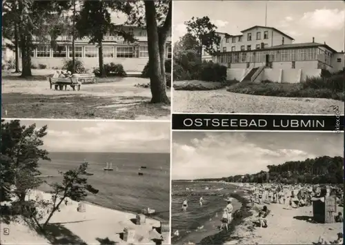 Ansichtskarte Lubmin Heim Adolf Diesterweg, Hotel am Meer, Strand 1973