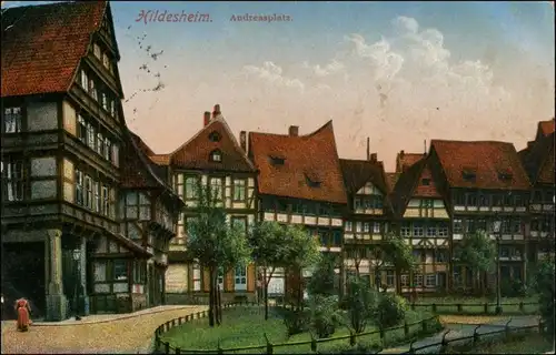 Ansichtskarte Hildesheim Andreasplatz 1917 