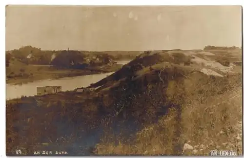 Postcard -Kurland- An der Düna - Privatfoto AK 1918