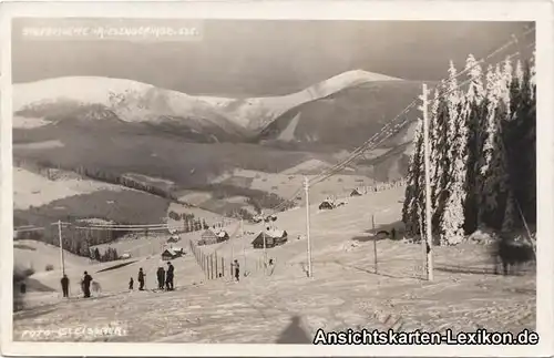 Ansichtskarte  Skifahrer 1930