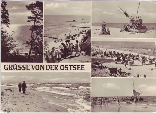 Ansichtskarte Stralsund Grüsse von der Ostsee 1974