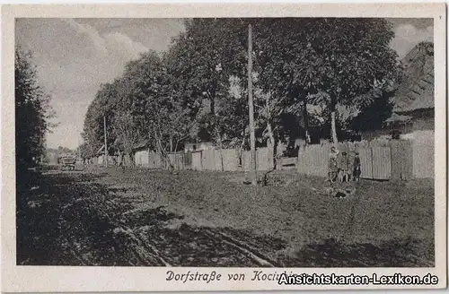 Postcard Kotsyubintsy Kociubince Dorfstraße 1918