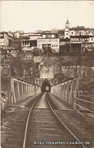 Weliko Tarnowo Велико Търново Eisenbahnstrecke mit Tunnel 1928