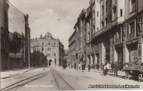 Postcard Sarajevo Straßenansicht - Foto AK 1933