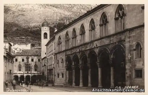 Postcard Ragusa Dubrovnik Blick in die Straße - Foto AK 1933