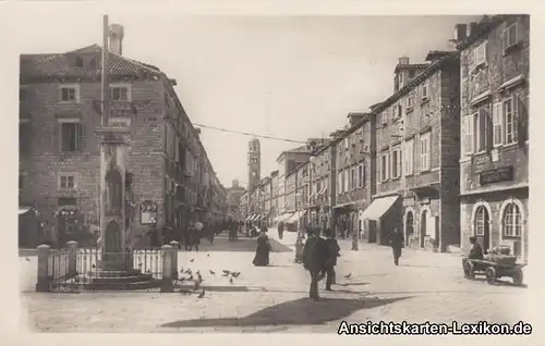 Postcard Ragusa Dubrovnik Blick in die Straße - Foto AK 1930