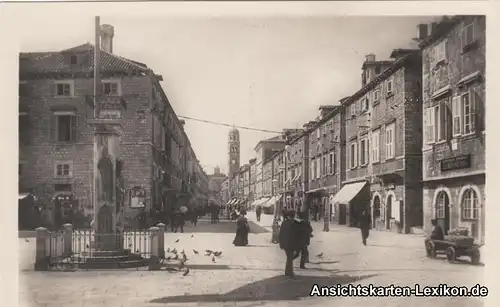 Postcard Ragusa Dubrovnik Straßenpartie 1933