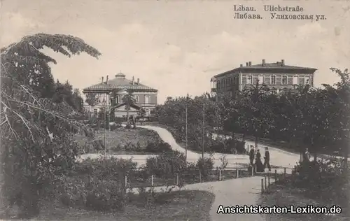 Libau Liepāja Lipawa Ли́епая Partie an der Ulichstraße 1916