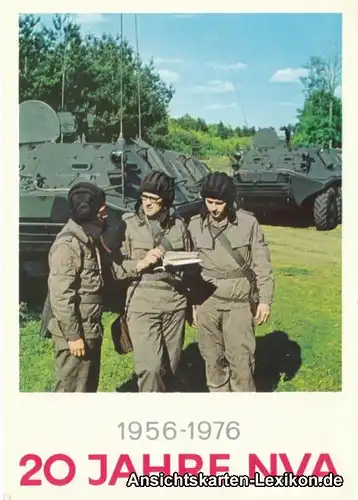Ansichtskarte  1956-1976 - 20 Jahre NVA Landstreitkräfte - Panzer 1976