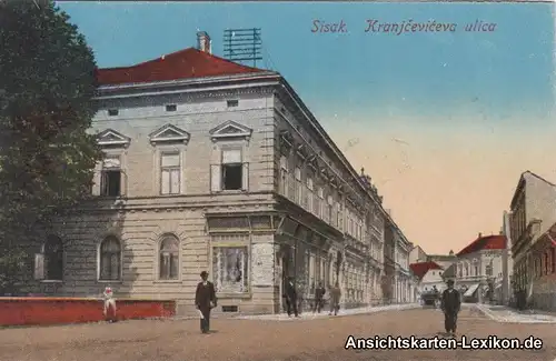 Postcard Sisak Sisak (Sziszek / Sisek) Kranjceviceva ulica 1918 