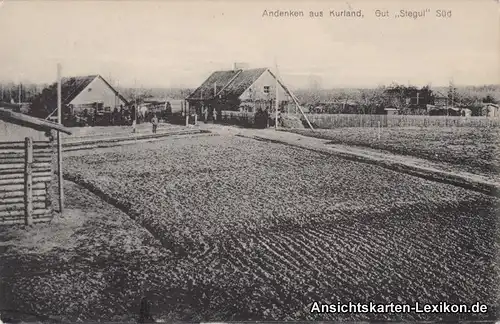 Postcard Würzau Vircava Gut "Stegul" in Kurland 1918