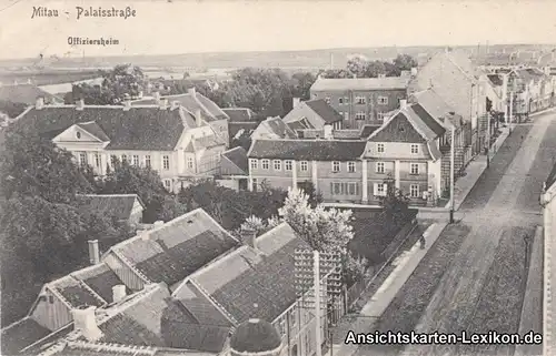 Mitau Jelgava Елгава Palaisstraße - Offiziersheim 1916 