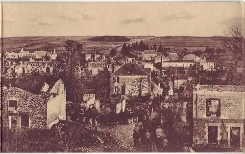 CPA Sainte-Marie-à-Py zerschossenes Dorf St. Marie - a - Py 1918